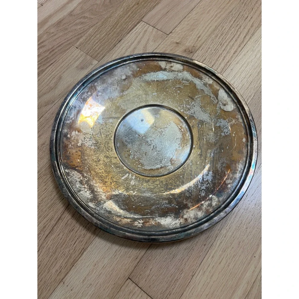 Reed & Barton Silverplate Round Serving Platter OS Silver